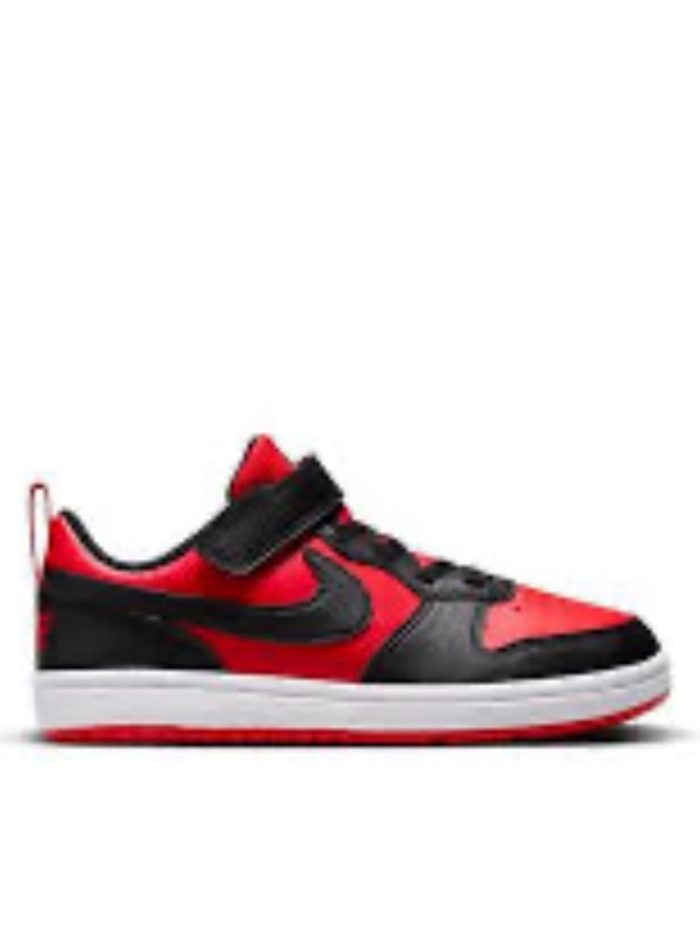 Nike Black Red Court Borough Low-Top Sneakers Sz 12